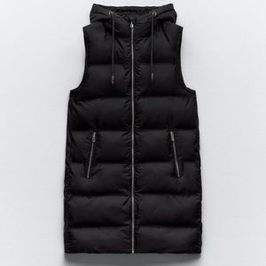 Zara puffer vest with hood